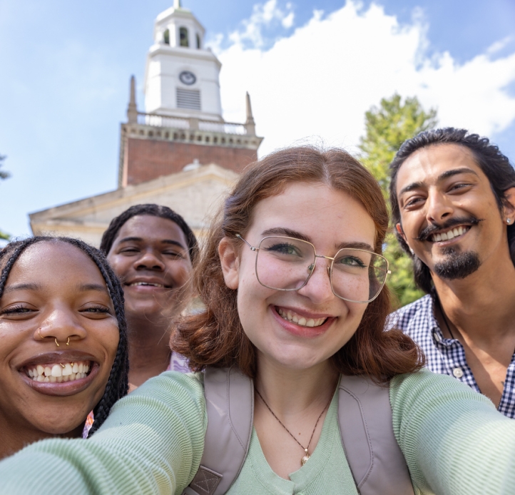 Students in front of Rockwell Hall