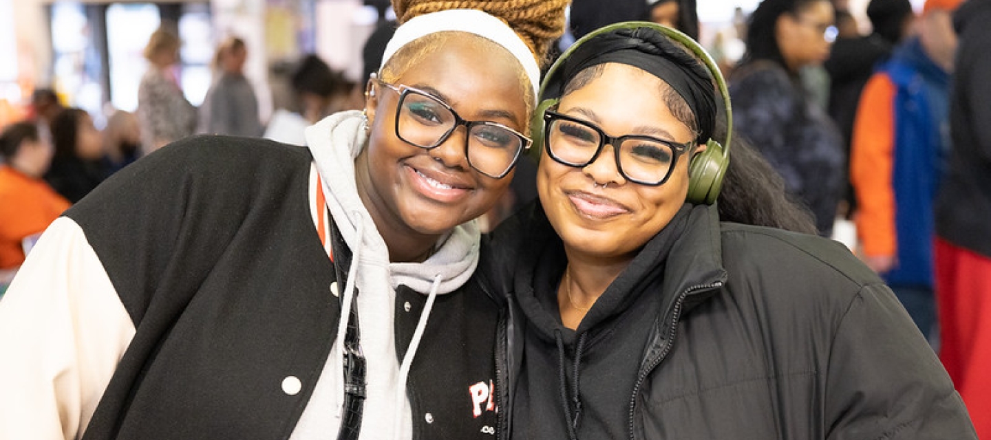 Two smiling students